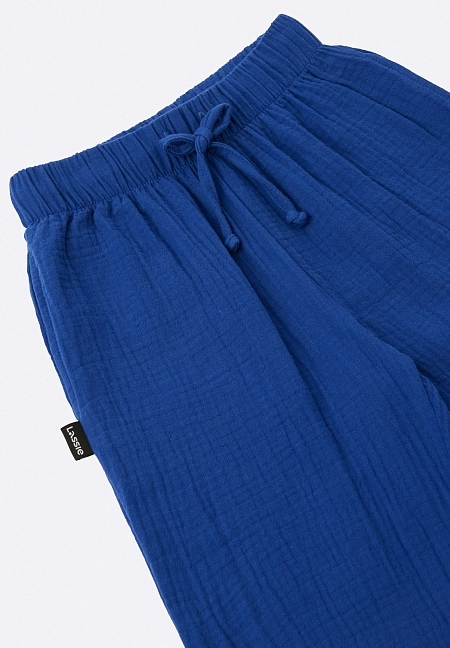 Детские муслиновые брюки Lassie Ruoho Синие | фото