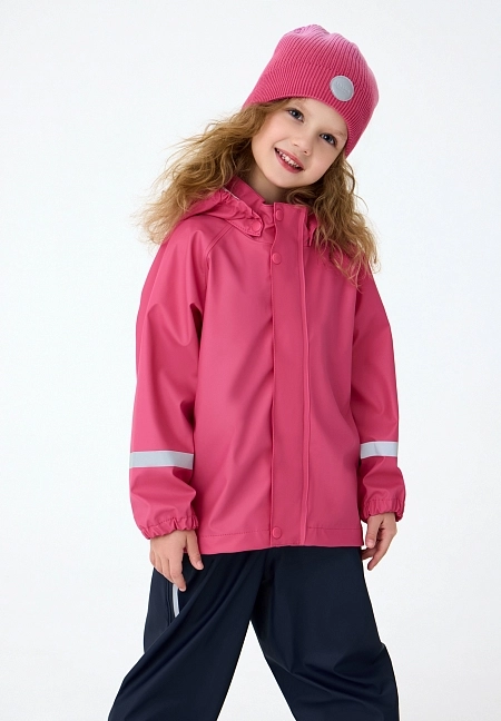 Детская дождевая куртка из материала Suprafill Lassie Vesi Розовая | фото